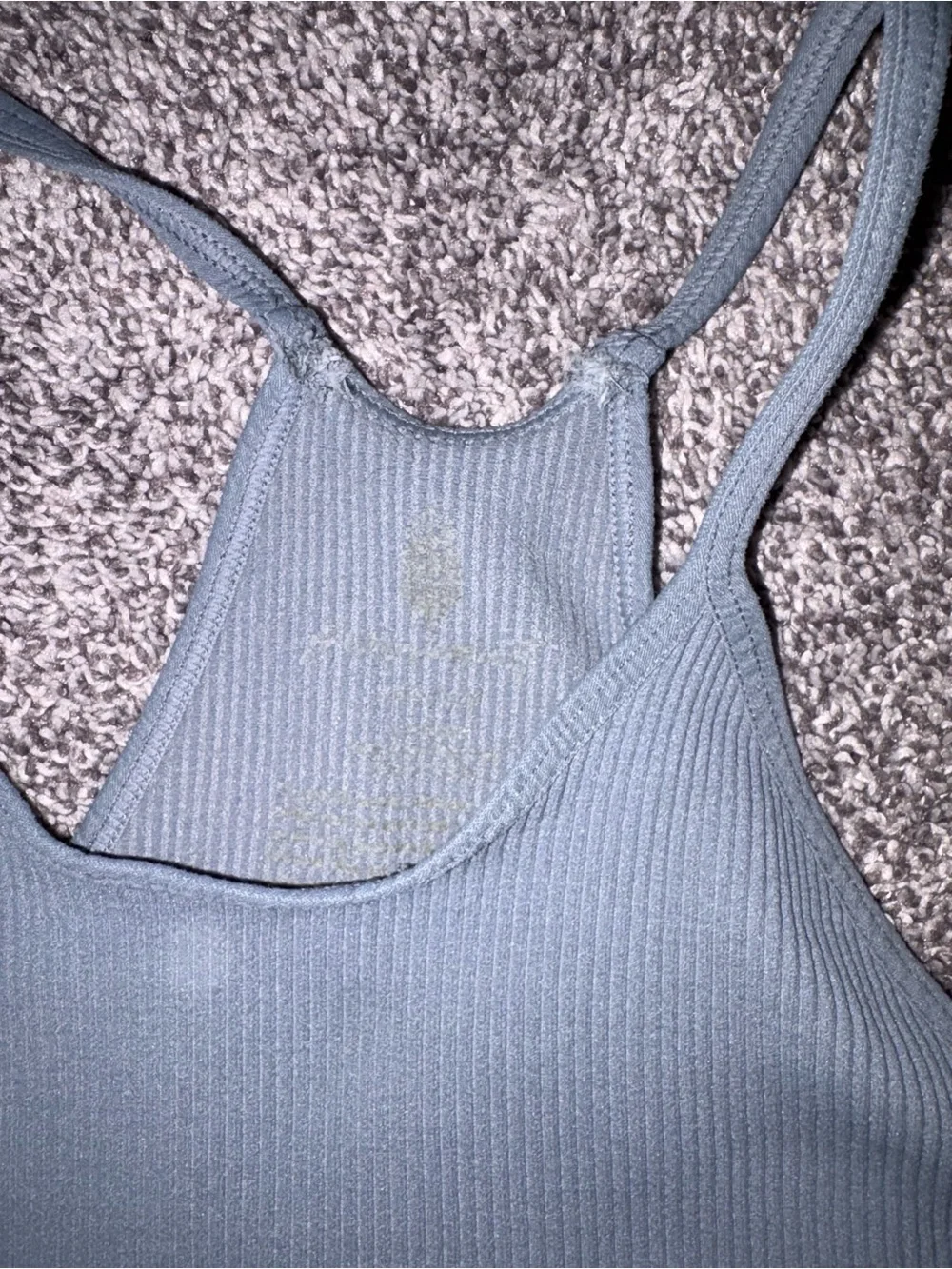 Free People Halter Blue-Grey Tank Top Size Small